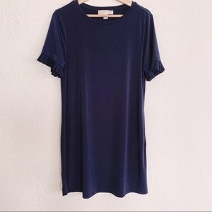 Michael Kors Shift Dress Pleated Sleeves